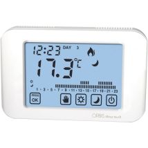 Mirus Touch Bianco Cronotermostato Touch Screen Settimanale A Batterie - Orbis