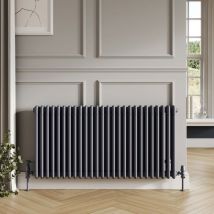 Orbit - 3 Column Designer Horizontal Radiator 600mm h x 830mm w - Anthracite