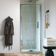 Orbit - A6 Semi-Frameless Bi-Fold Shower Door 1000mm Wide - 6mm Glass