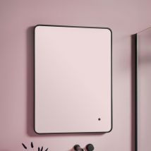 Alfie Soft Edge led Bathroom Mirror 700mm h x 500mm w - Black - Orbit