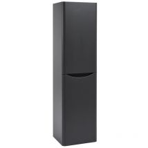 Orbit - Contour Wall Hung Tall Storage Unit 400mm Wide - Graphite Grey