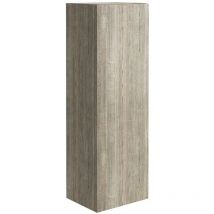 Illumo Wall Hung Tall Boy Storage Unit 300mm Wide - Grey Oak - Orbit