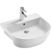 Orbit - Life Semi Recessed Basin 560mm Wide - 1 Tap Hole