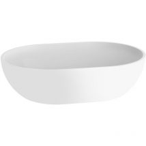 Neo Sit-On Countertop Basin 560mm Wide Matt White - 0 Tap Hole - Orbit