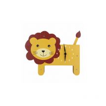 Orchid-Cartoon Animals Clock, Lion Clock Melangism, Mdf Wooden Clock, Wall Clock For Kids Bedroom Living Room, Home Decor, No Assembly Required, One