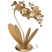 Orchidea Tischlampe – 38 x 20 x 57 cm – lackiertes Eisen – E14 – transparentes Gold – Arti E Mestieri