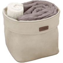 Cestino Portaoggetti in Tessuto per Bagno, Beige - Ordinett