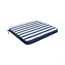 Gardeness - Oreiller carré en polyester amovible 50x45 cm par chaise Blue - Blue