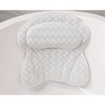 Oreiller de Bain Coussin de Baignoire Jacuzzi,Oreiller de Spa en Grande Taille,Haut de Gamme avec 6 Grandes Ventouses,Support pour la tête,la Nuque