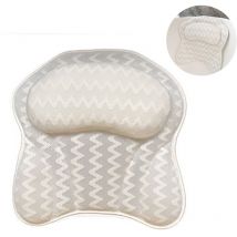 Oreiller de bain pour baignoire - 6 ventouses Oreillers de bain à ventouse extra forte pour le soutien du cou et du dos de la baignoire
