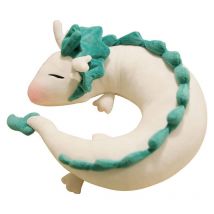 Oreiller de voyage en forme de u en forme de u avec motif de dragon blanc mignon