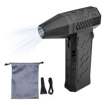 Dépoussiéreur électrique à air comprimé 130 000 tr/min avec buse d'aspiration magnétique, ventilateur turbo à vitesse réglable, batterie rechargeable