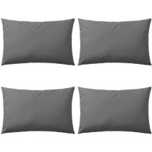 Oreiller d'extérieur lot de 4 60 x 40 cm Gris