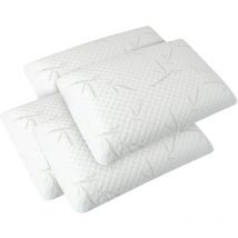 Olympe - literie Lot de 4 oreillers 40x60 cm serenite Mousse avec Mémoire de forme