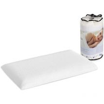 Oreiller Enfant 6 cm Confort 70X35 - Mousse a memoire de forme. Dehoussable. Ergonomique. Son premier Oreiller