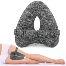 Oreiller Oreiller de genou pour dormeurs latéraux, oreiller orthopédique pour les jambes, oreiller ergonomique avec ceinture, oreiller en mousse à