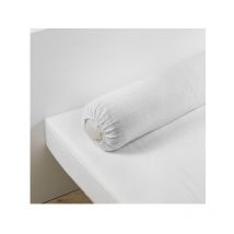 Oreiller Traversin microfibre en polyester 140cm, polochon Blanc avec Protège-Traversin Offert