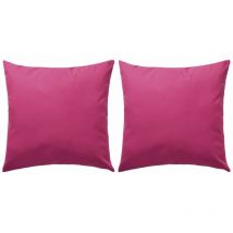 Abcrital - Lot de 2 coussins oreiller pour extérieur décoration jardin 45 x 45 cm rose DEC020094