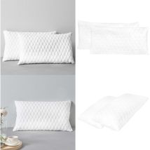 Oreillers lot de 2 80x40x14 cm Mousse à mémoire de forme - oreiller - oreillers - Home & Living - Blanc