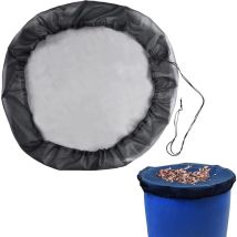 Oreng 1 Pice Filet pour Citerne de Pluie 97 cm Housse pour Tonneau de Pluie avec Cordon de Serrage Filet de Protection pour Les Barils de Pluie Filet