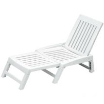 Orfeo Tumbona en resina 177x61x85cm Muebles de jardín blanco