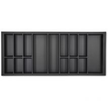 Vii Besteckeinsatz Besteckkasten basaltgrau 1200 mm mit Softtouch Oberfläche - Orga-box
