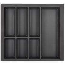 Vii Besteckeinsatz Besteckkasten basaltgrau 600 mm mit Softtouch Oberfläche - Orga-box