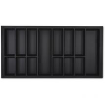 Orga-box - Vii Besteckeinsatz Besteckkasten Schwarz 1000 Mm Mit Softtouch Oberfläche
