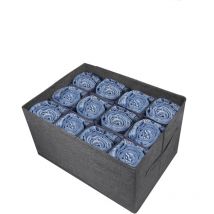 Organisateur armoire rangement tiroir vetement - 12 grilles boite de rangement pour vetements, jeans, pantalon, chandail, serviettes, t-shirts,