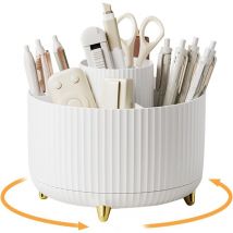 Organisateur de bureau rotatif à 360° pour enfant - Avec 5 compartiments - Pour bureau, école, crayons et autres articles de papeterie