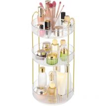 Tuserxln - Organisateur de maquillage rotatif à 360 degrés, organisateur de parfum à 3 niveaux, organisateur de soins de la peau, rangement de