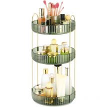 Organisateur de maquillage rotatif à 360 degrés, organisateur de parfum à 3 niveaux, organisateur de soins de la peau, rangement de cosmétiques de