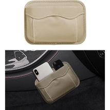 Organisateur de poche latérale de siège de voiture,. Mini sac de rangement pour accessoires d'intérieur (Beige)