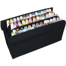 Feiyue - Organisateur de sac fourre-tout à 80 compartiments, bacs de rangement, rouge à lèvres, fermeture éclair, stylo, vêtement