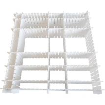 12 Pcs Séparateurs de Tiroir, Organisateur de Tiroir Réglables, Grille Diviseur de tiroir en Plastique pour ranger les vêtements, chaussettes,