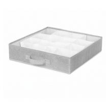 Organisation de penderie - Organiseur de tiroirs 40x40x9 cm, 16 compartiments, gris RAN10169 - Compactor