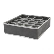 Organisateur de tiroir pliable en tissu non tissé pour sous-vêtements, soutien-gorge, chaussettes Organisateur de compartiment peu encombrant(Beige)