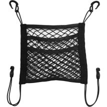 Agi - Organisateur En Filet Entre Deux Sièges De Voiture À 3 Couches 30 X 27 Cm Pochette En Maille Pour Siège Avant Organisateur De Dossier De Siège 