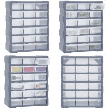 Organisateur multi-tiroirs avec 18 tiroirs centraux 38x16x47 cm - organisateur multi-tiroirs - organisateurs multi-tiroirs - Home & Living - Gris