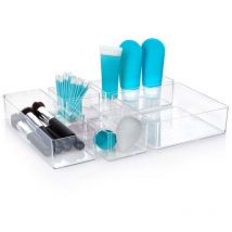 Organisateur pour cosmétiques, accessoires, bijoux - 6 compartiments