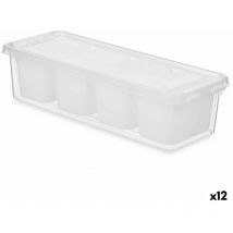 Kinvara - Organisateur de réfrigérateur white transparent plastic 37.5 x 9 x 14.3 cm (12 pcs.)