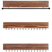 Organisateurs de bijoux muraux lot de 3 présentoirs à bijoux supports à bijoux 30 crochets pour boucles d'oreilles colliers bracelets idée cadeau 40