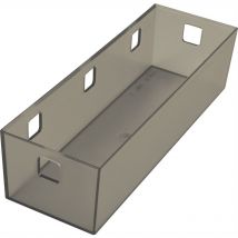 Banio Behälter 3-fach für Schubladeneinsatz, graphit transluzent 251x84mm - Ninka