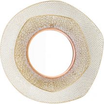 Organisch geformter Metallspiegel, 79 cm