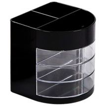 Organiseur de bureau multifonction en plastique avec 3 tiroirs amovibles, pour bureau, maison, école, salle de classe,
