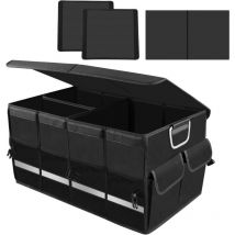 Organiseur de coffre, Organiseur de coffre de voiture multi-compartiments, Organiseur de coffre de voiture pliable