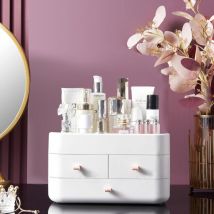 Alovez - Organiseur de maquillage avec tiroirs, organiseur de comptoir pour cosmétiques, idéal pour la salle de bain