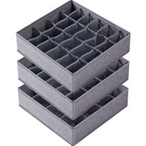 Organiseur de sous-vêtements, tiroir à chaussettes, boîte pour penderie et étagères de penderie, boîte pliable en tissu pour sous-vêtements,