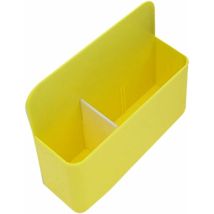 Organiseur de tiroir suspendu 1 pièce, marqueur et stylo pour tableau noir en plastique à craie magnétique de poche murale polyvalente (jaune) Fei Yu