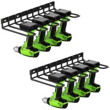 Sinbinta - Organiseurs muraux pour outils électriques, support mural épais et robuste pour perceuse de garage, panneau perforé, 37.8 x 17.5 x 4.5 cm